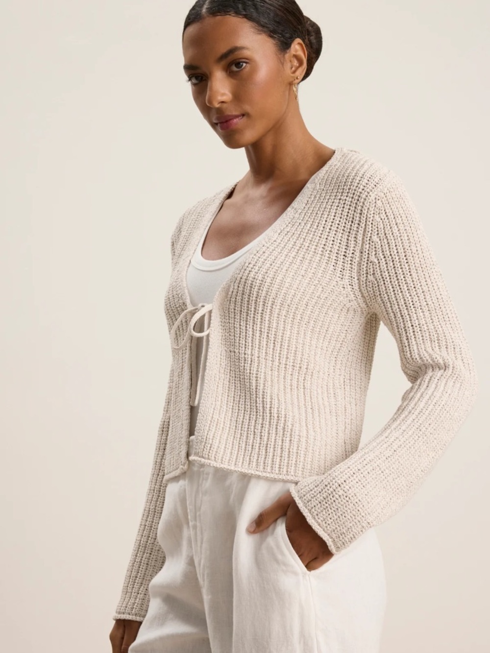 Tie front cardigan by Velvet